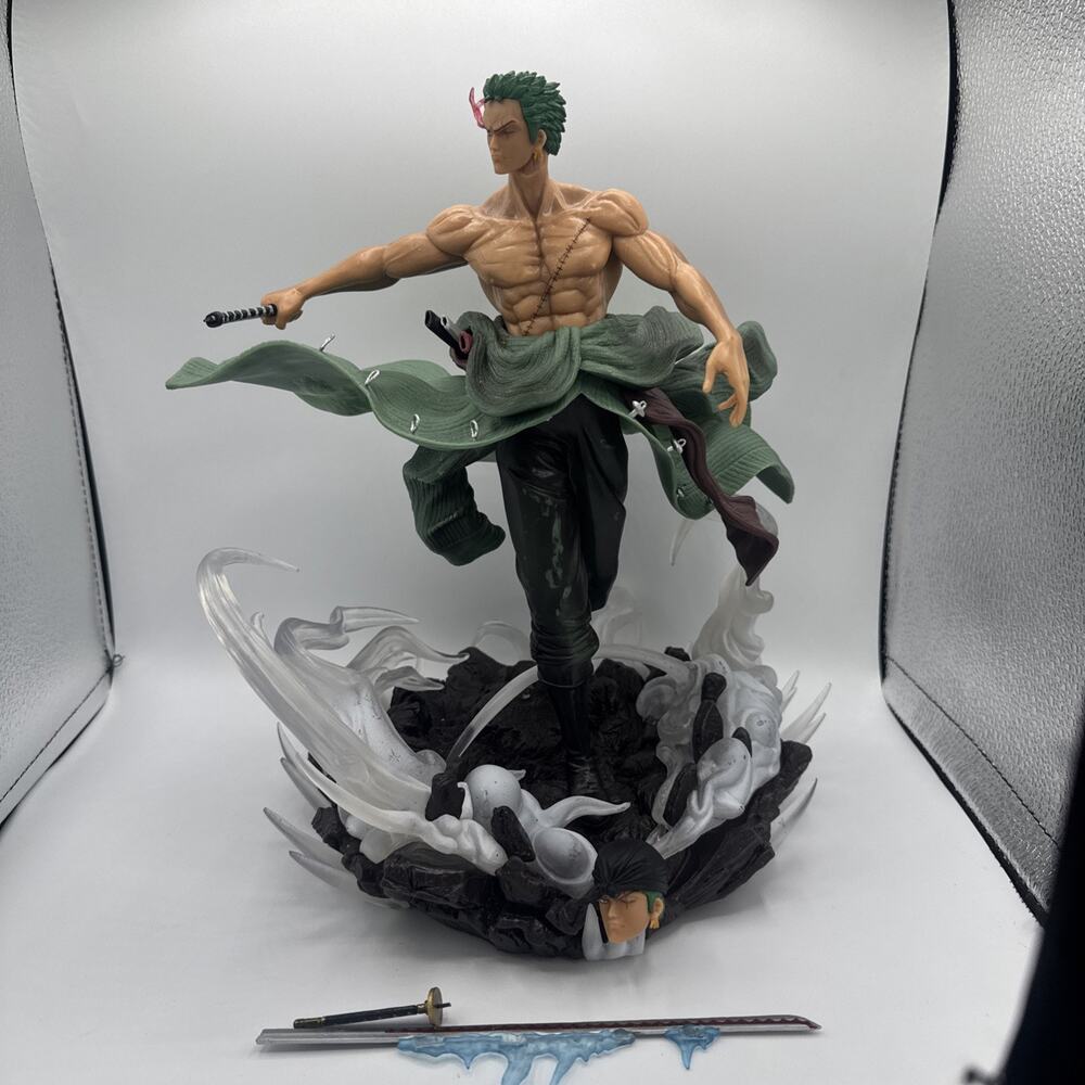 For Parts / Repair: Roronoa Zoro Figure One Piece GK Style Statue 10-12"